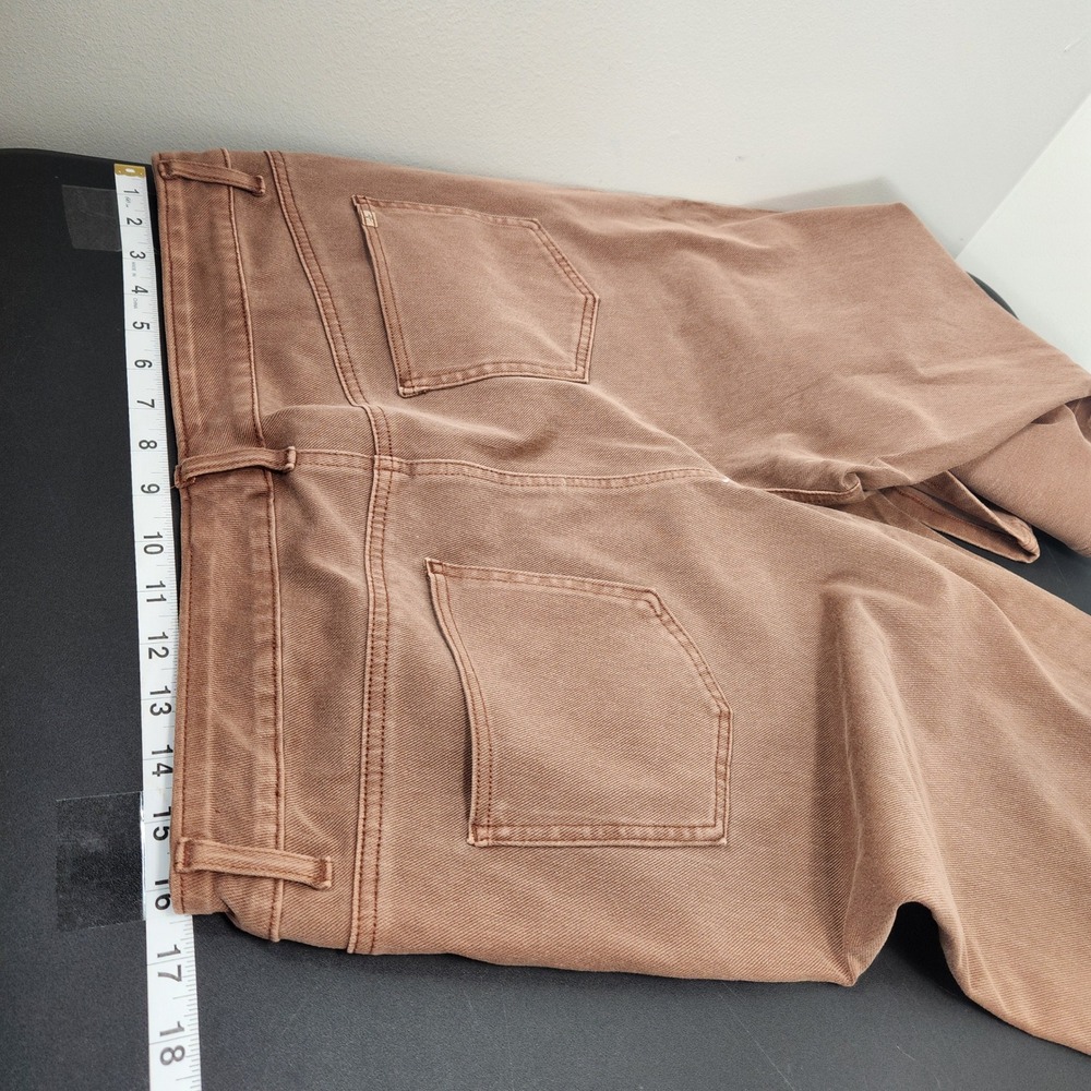 Halara Flex Denim High Waisted Straight Leg Pants Brown XL NWT 02634292 - Picture 8 of 9